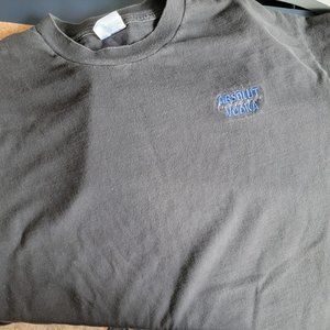 Black Embroidered Absolute Vodka T-Shirt